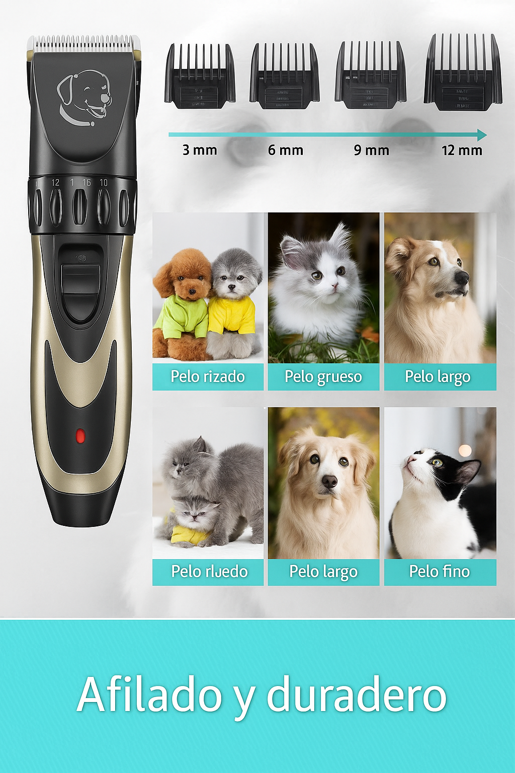 Máquina Cortapelo Mascota Premium